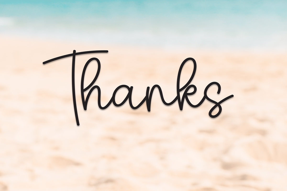 Sand Beach | Script Font, a Handwritten Font by Scratchones (Photo 8 of 8)