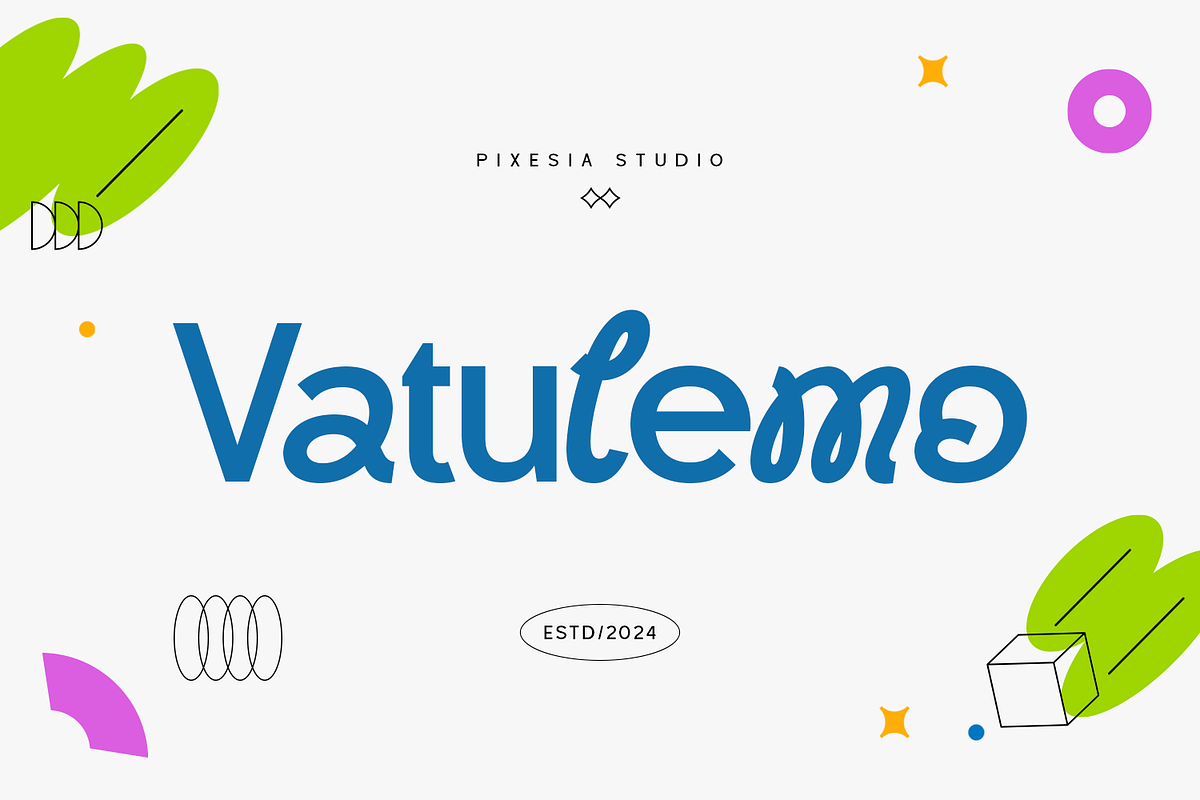 Vatulemo - Experimental Sans Serif, a Sans Serif Font by Pixesia Studio (Photo 1 of 14)