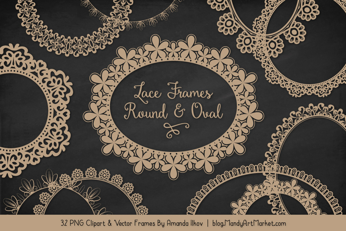 Champagne Round Lace Frames, an Illustration by Amanda Ilkov (Photo 2 of 5)
