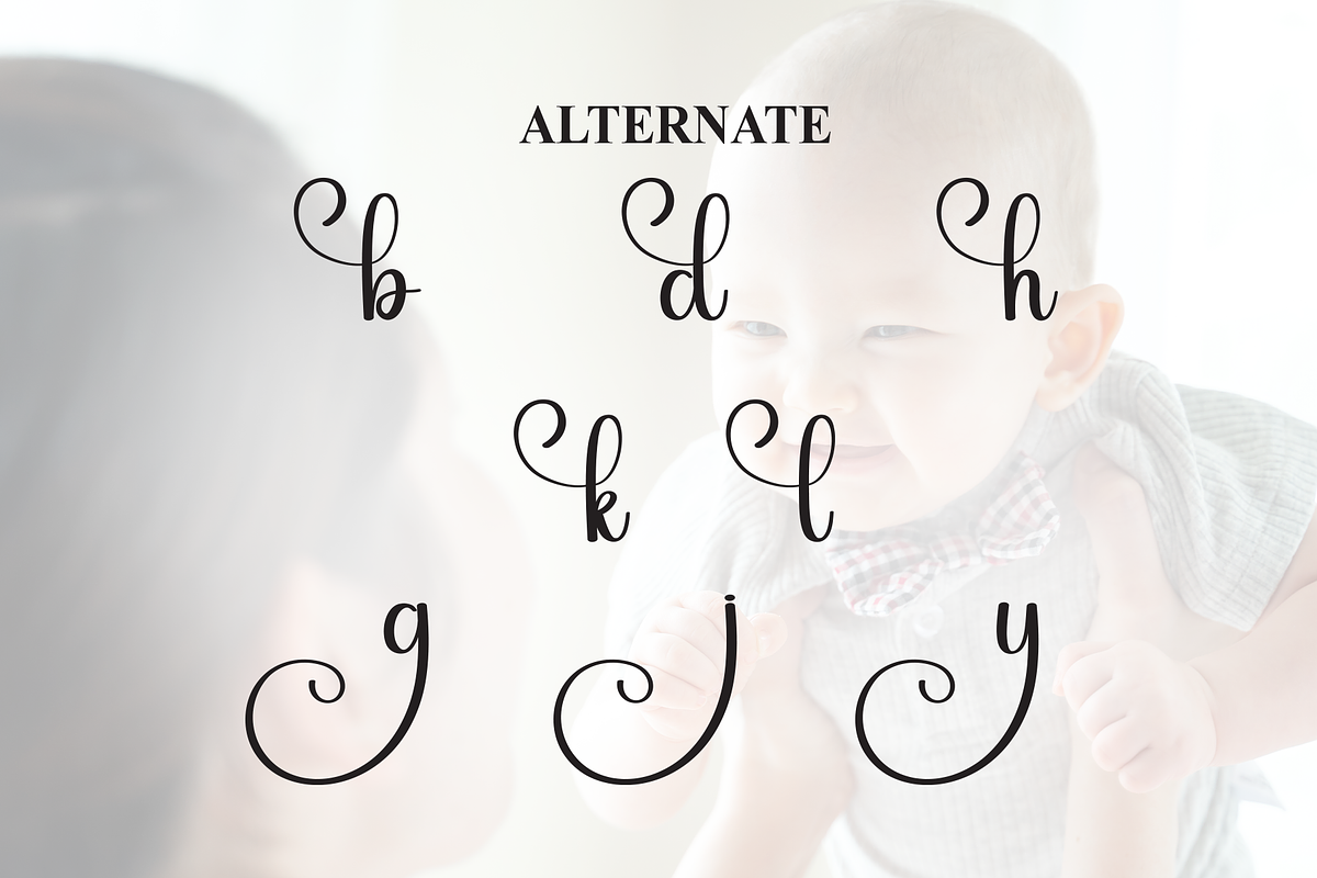 Baby | Script Font, a Handwritten Font by Scratchones (Photo 8 of 9)