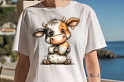Whimsical Easter Cow Clipart Bundle, an Illustration by SVGArt (Thumbnail 5 of 7)