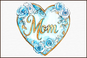 Soft Blue Mothers Day Clipart, an Illustration by Sublimation Artist (Thumbnail 3 of 6)