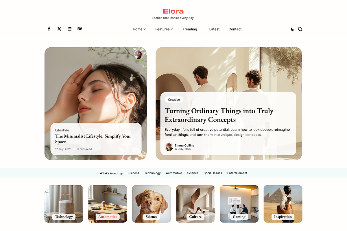 Elora – Creative Magazine WP theme, a WordPress Template by AliThemes (Photo 5 of 5)