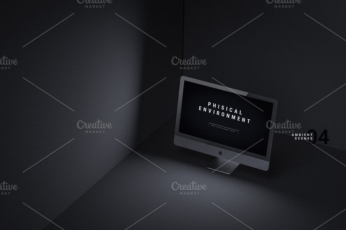 Dark Gravity iMac, a Product Mockup by manfredicalamai (Photo 4 of 5)
