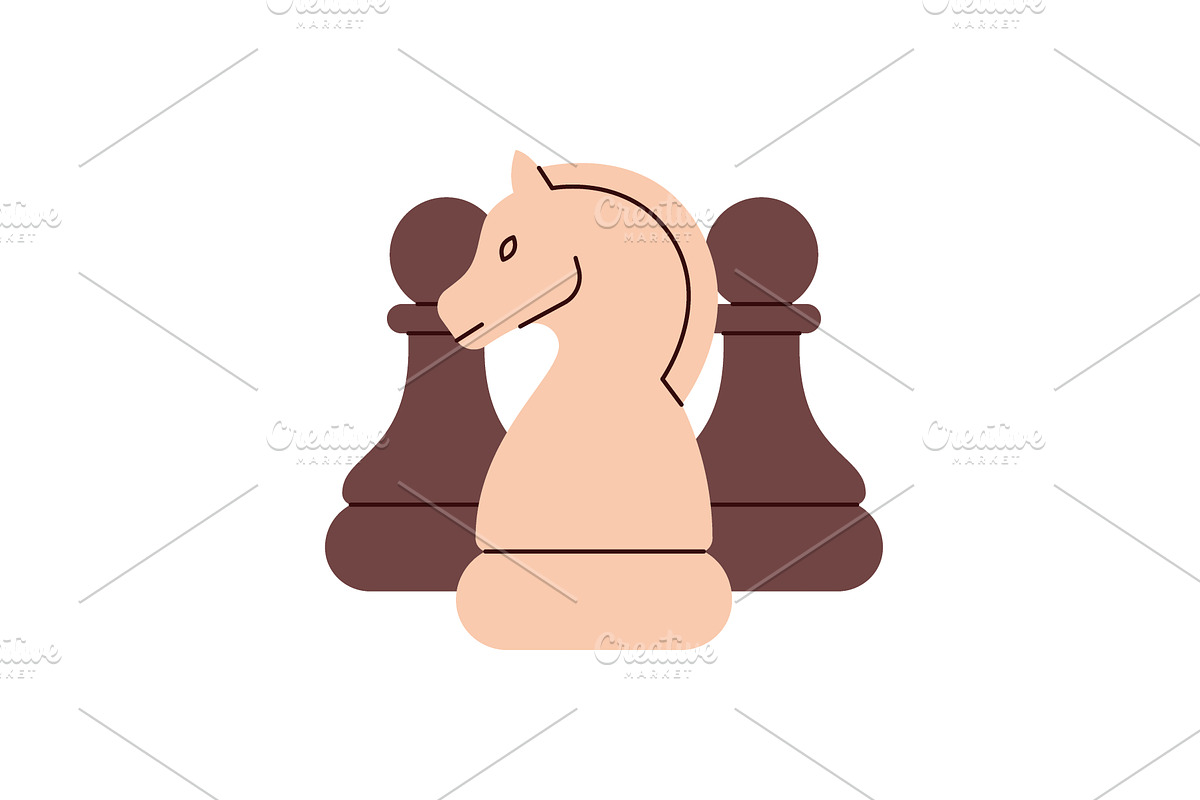 Elegant chess illustration with a, an Illustration by GraphiShop