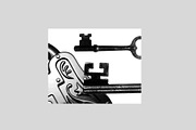 Keys and Padlocks (1 of 3, Black), an Object Graphic by Scarlet Island (Thumbnail 2 of 2)