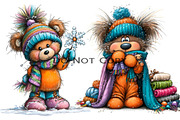 Whimsical Christmas Teddy Clipart, an Illustration by Craft Nest (Thumbnail 3 of 8)