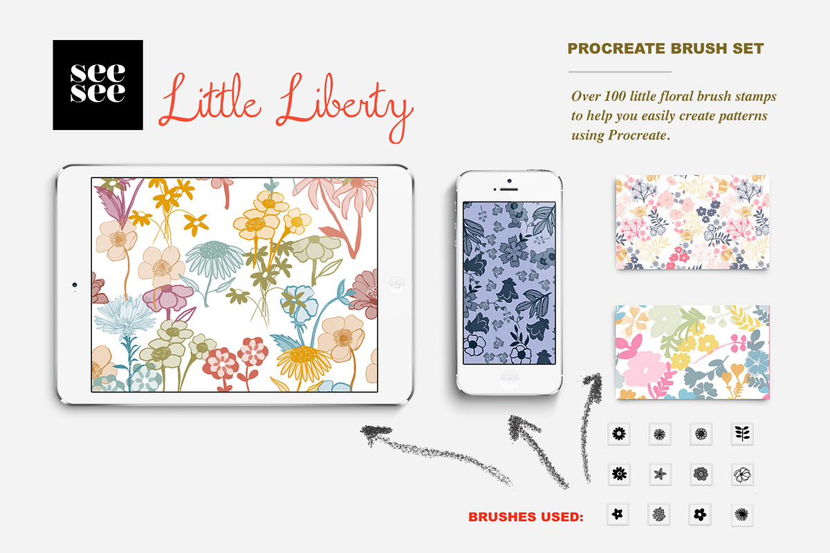 Little Liberty Procreate Brush Set, a Brush Add-On by CC CREATIVE CO (Photo 1 of 12)