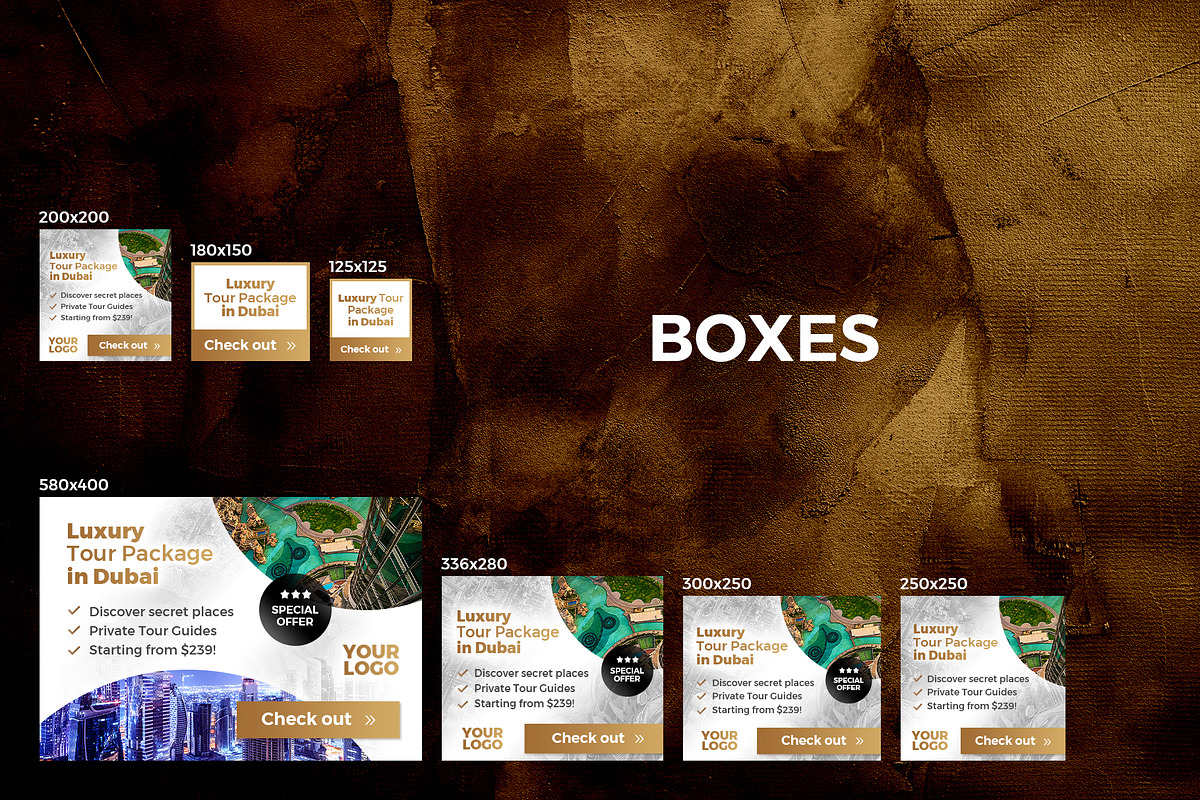 Banners Pack 26 sizes for Google Ads, a Templates & Theme by Better Be a Designer (Photo 5 of 6)
