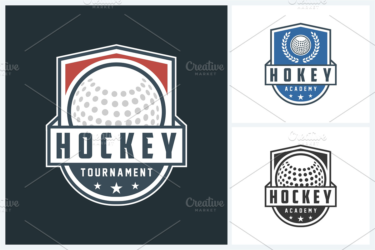 Field hockey logo sport design, a Branding & Logo Template by jundio studio