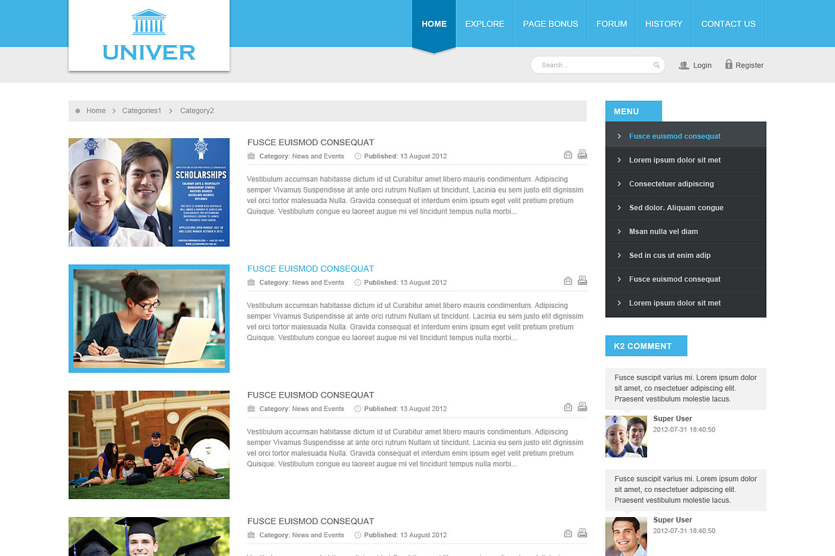 SJ Univer -Nice Educational Template, a Websites & App Template by YouTech (Photo 5 of 5)