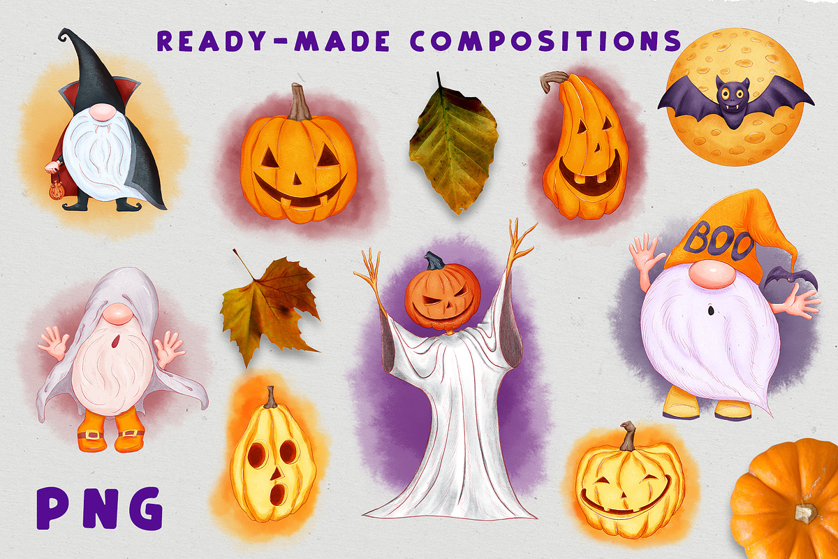 Gnomes and Pumpkins.Design for print, an Illustration by Gennadi Digital Studio (Photo 6 of 8)
