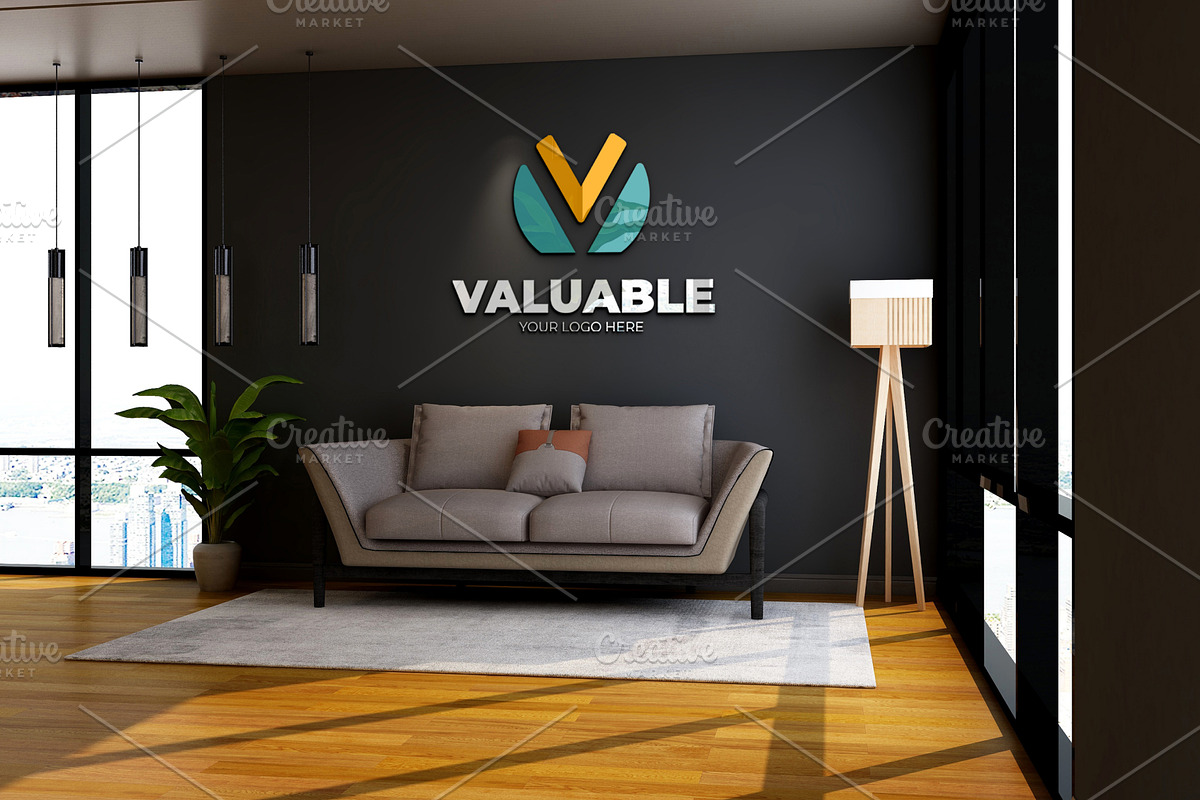 PSD Modern Office Wall Logo Mockup, a Product Mockup by Ayy (Photo 4 of 23)