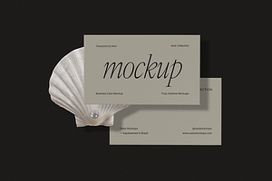 Minimal Business Card Mockup Scene