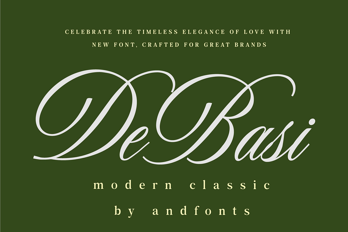 DeBasi — Modern Calligraphy Font, a Script Font by Andfonts (Photo 1 of 5)