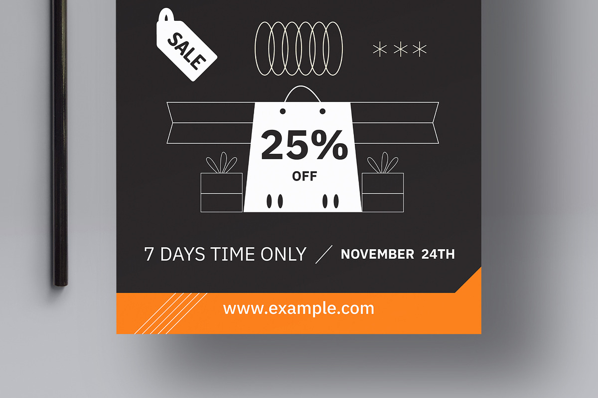 Black Friday Flyer Layout, a Flyer Template by MightyDesign (Photo 5 of 8)