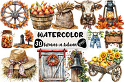 Antique Farming in Autumn Sublimatio, an Illustration by Black Bird Studio (Thumbnail 1 of 6)