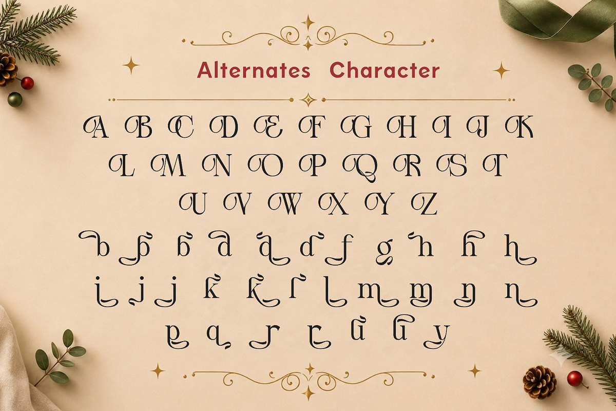 Christmas Font - Welcome Christmas, a Serif Font by Mozatype (Photo 9 of 10)