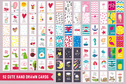 92 Cute handdrawn cards, a Decorative Illustration by Barkova Nadya ...