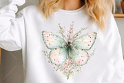 Whimsical Floral Butterfly Clipart, a Seasonal Illustration by Canvas Craft (Thumbnail 5 of 10)