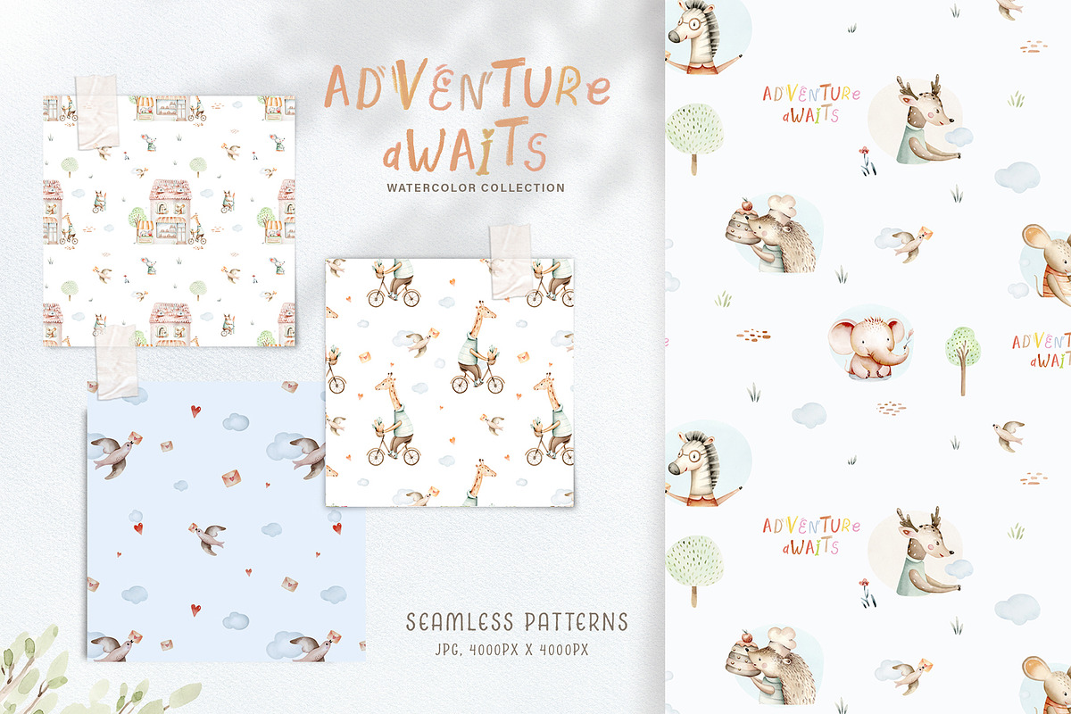Adventure awaits. Animal city set, an Animal Illustration by Peace ART (Photo 9 of 11)