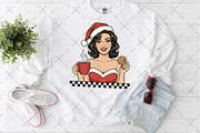 Retro Girl Christmas Coffee Club PNG, an Illustration by Craft Nest (Thumbnail 5 of 6)