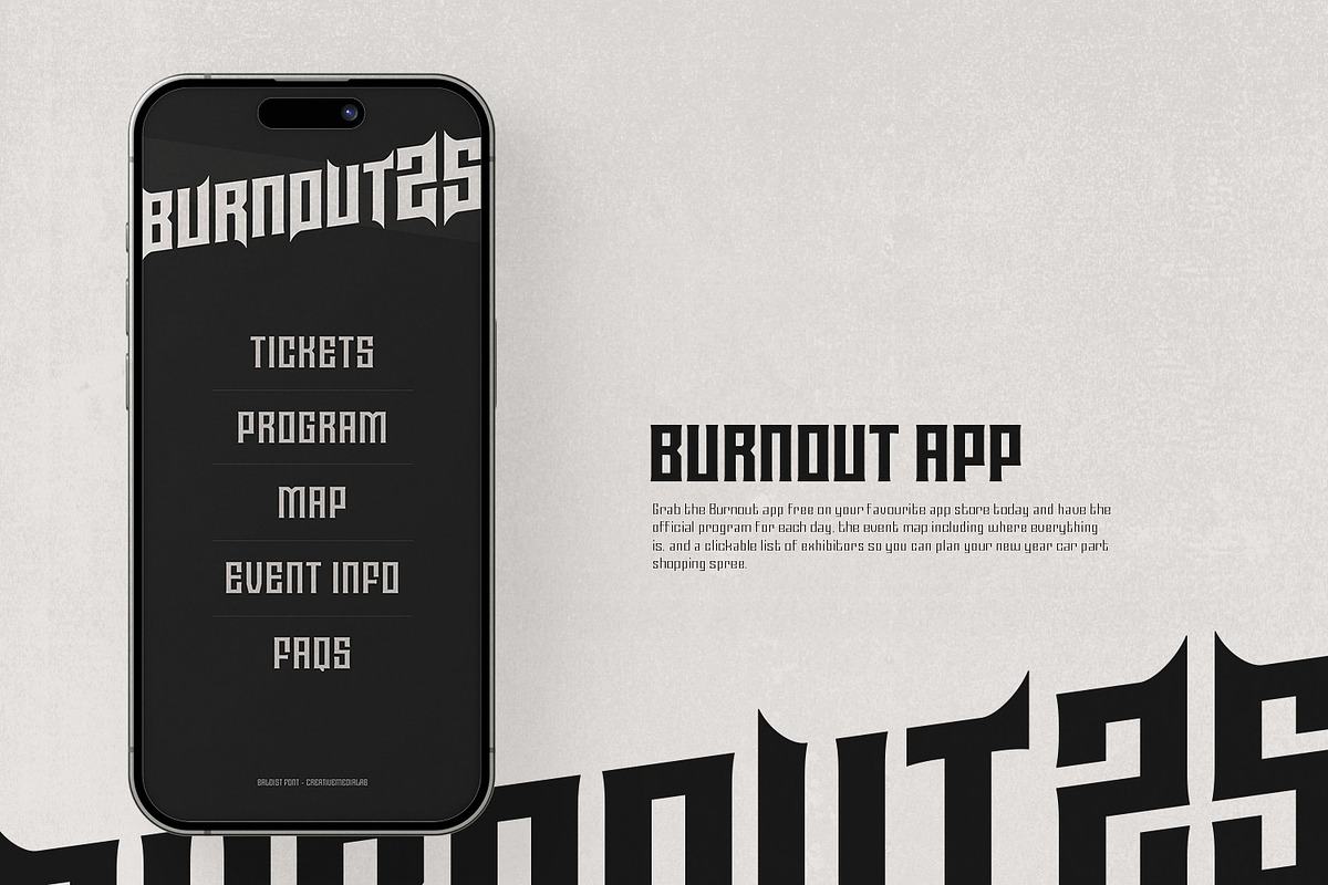 Baldish - Modern Display Gothic, a Blackletter Font by creativemedialab (Photo 13 of 14)