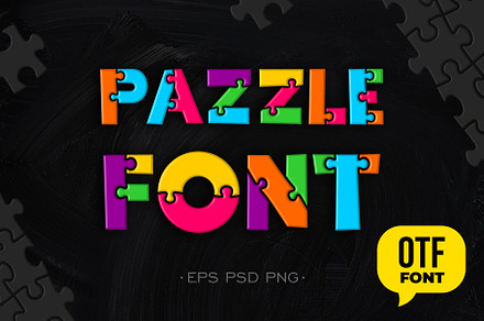 Puzzle font otf., a Symbol Font by Vector photo shop