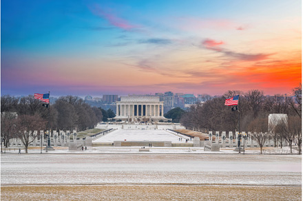 Lincoln memorial at winter, an Architecture Photo by sborisov