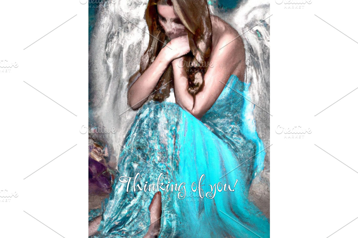 Custom art, Card print- Angel, a Card Template by Boho Pixel Dust (Photo 3 of 7)