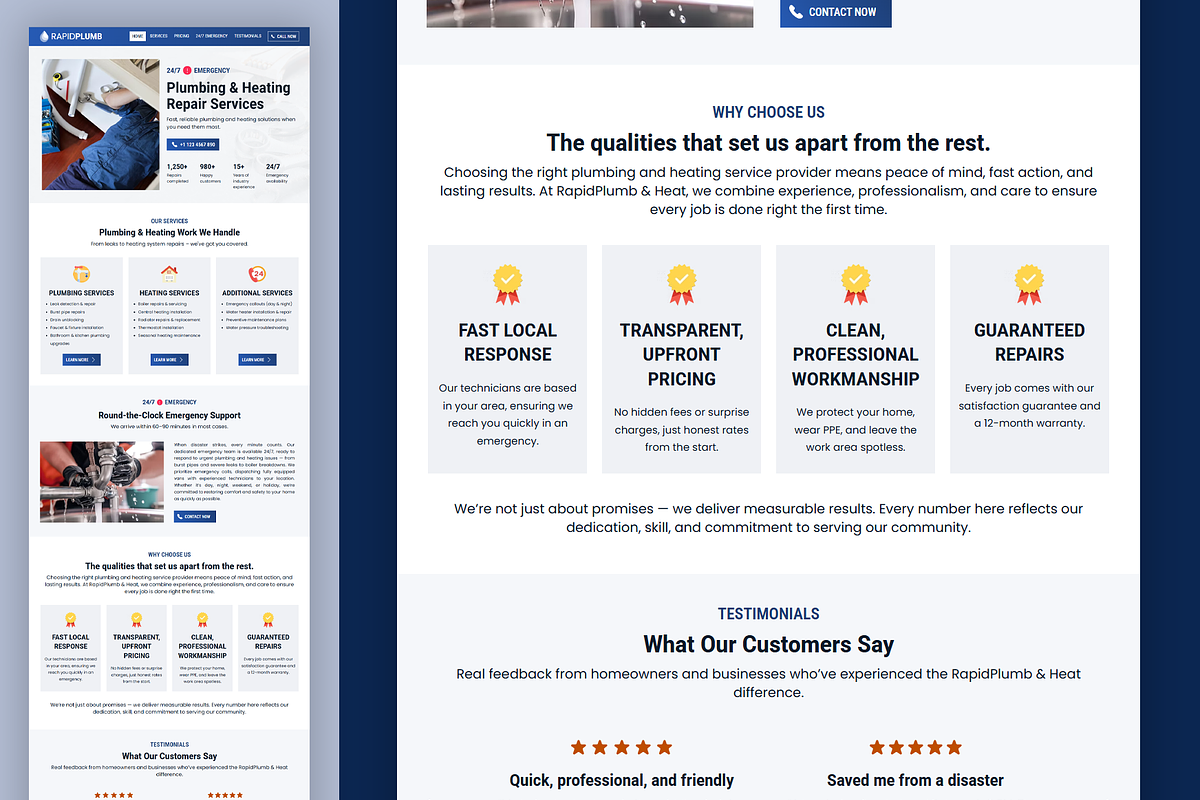 Plumbing Service Wix Studio Website preview 7