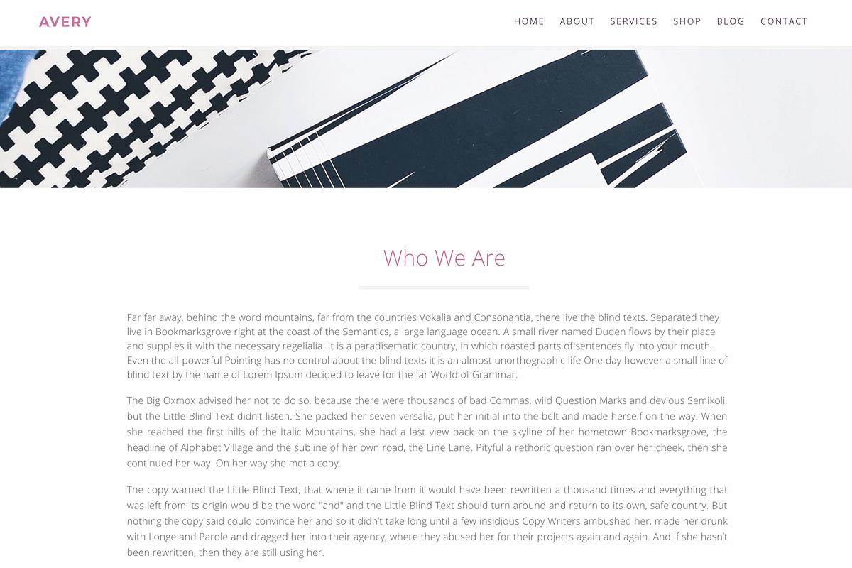 Avery. MultiPurpose|PageBuilder, a WordPress Template by PinkBulletin (Photo 4 of 4)