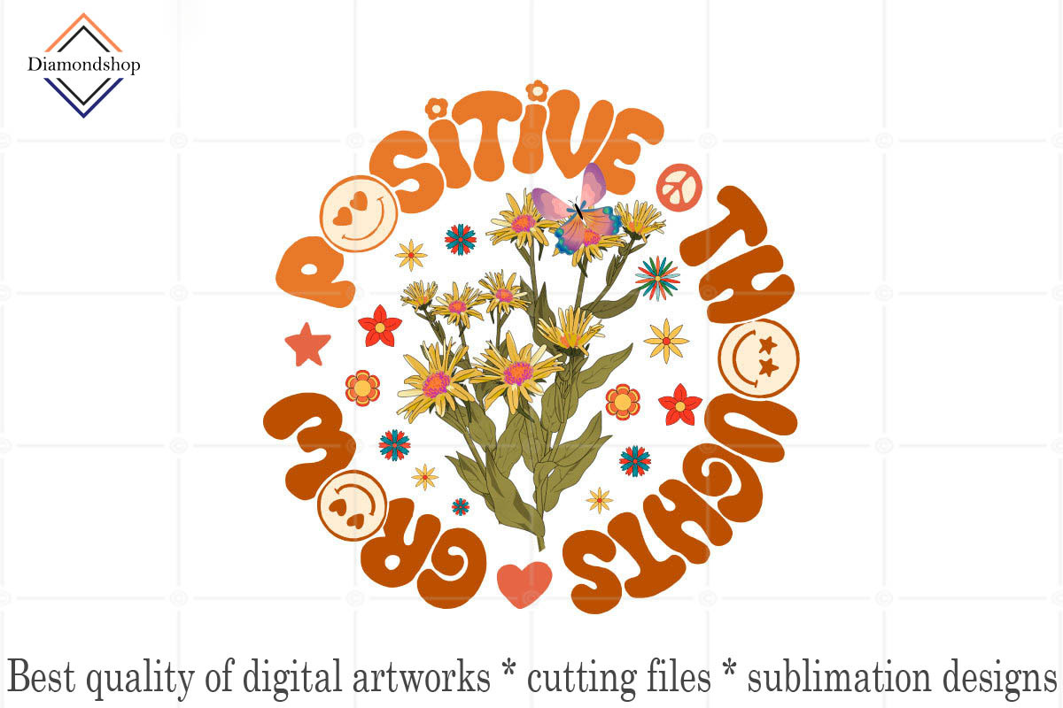 Hippie Sublimation Designs Bundle, an Illustration by DiamondShop (Photo 4 of 11)