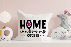 Home Is Where My Cats Is SVG