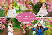 Pink Blossom Tree photo overlays, a Layer Style Add-On by BrownLeopard (Thumbnail 1 of 8)