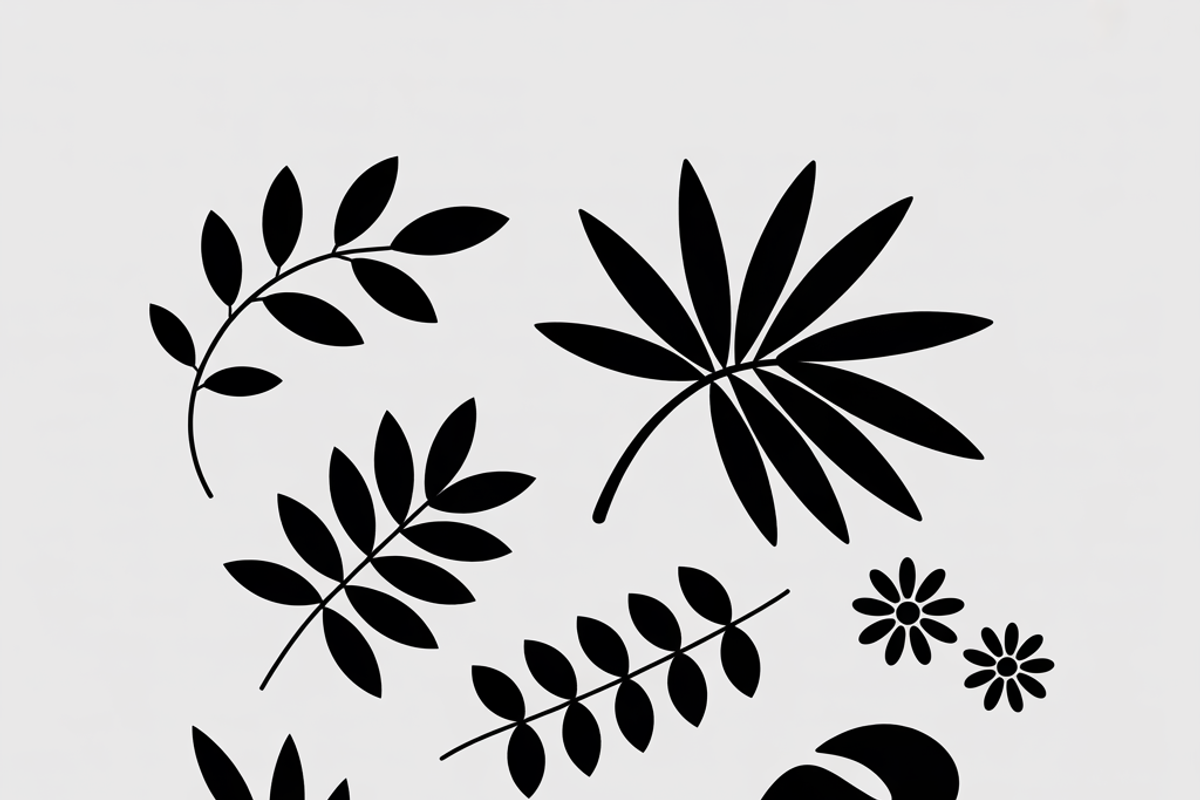 collection tropical leaf silhouette, an Illustration by Amazin_art (Photo 17 of 21)
