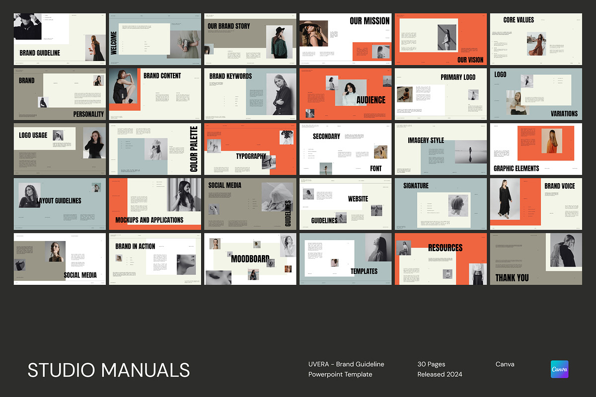 UVERA - Brand Guideline Powerpoint, a Social Media Template by Studio Manuals (Photo 8 of 8)