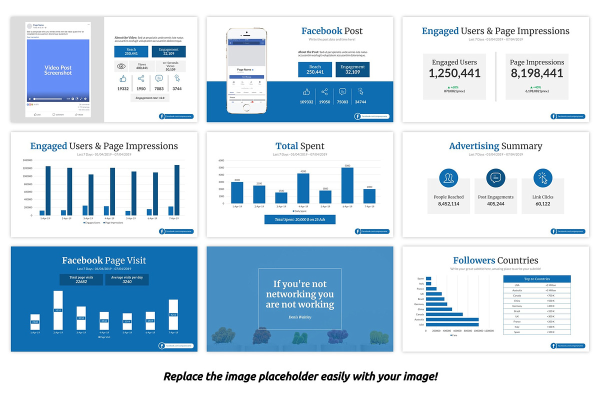 Facebook Report Google Slides, a Presentation Template by SlideBunny (Photo 6 of 9)