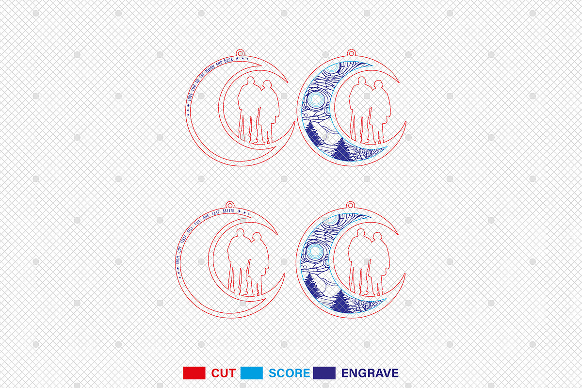 Old Couple Ornament Svg, a Pattern Graphic by Lasercutiny (Photo 2 of 2)