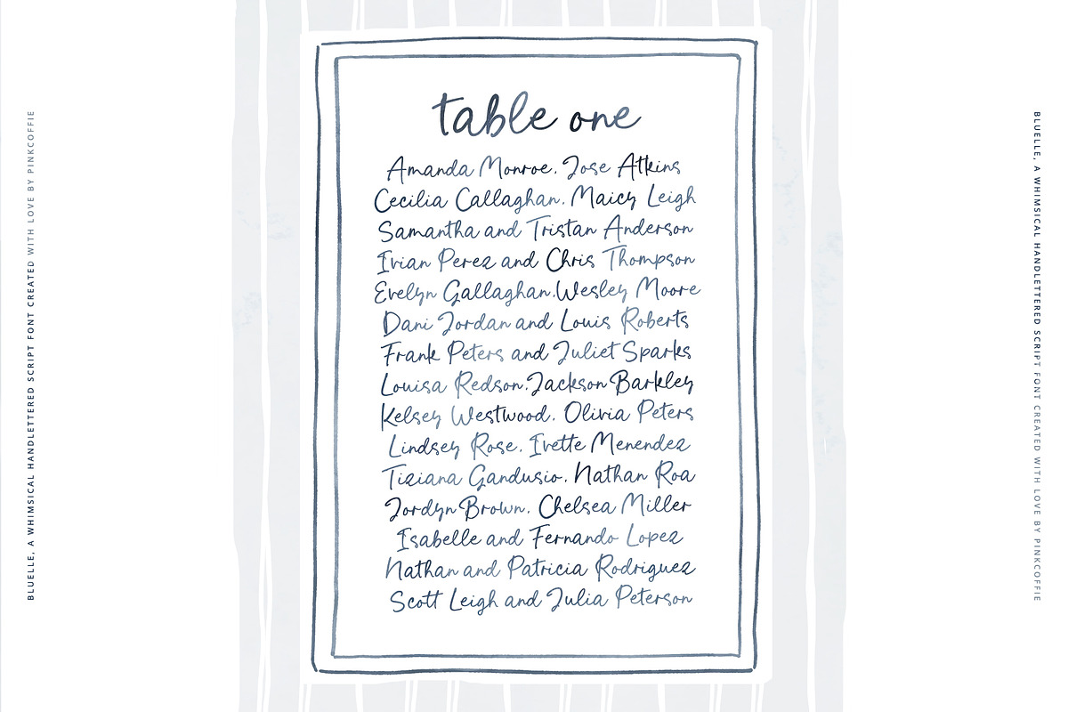 Bluelle | a Whimsical Wedding Script, a Script Font by Pink Coffie (Photo 6 of 12)