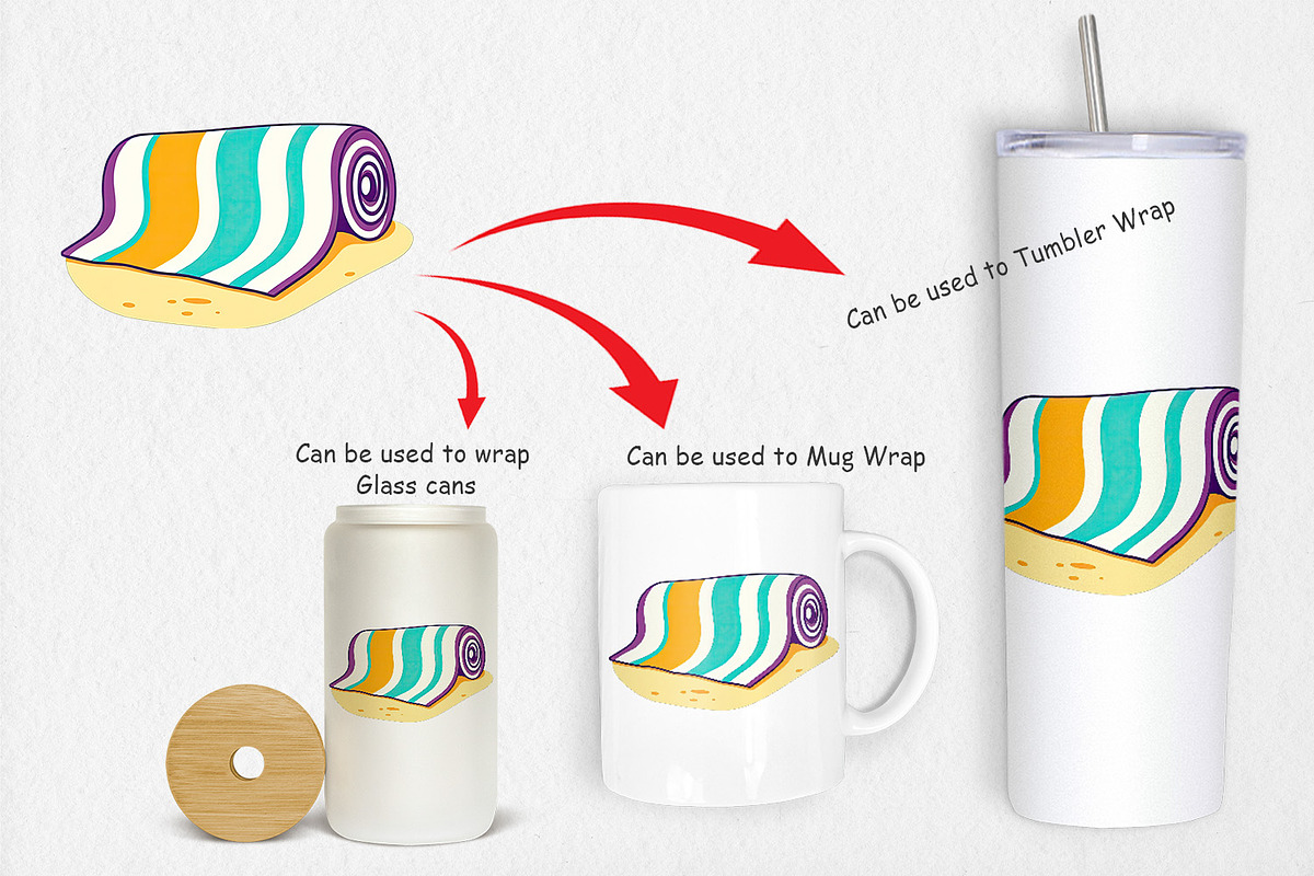 Beach Towel Clipart, a Graphic by Artnoy (Photo 4 of 5)