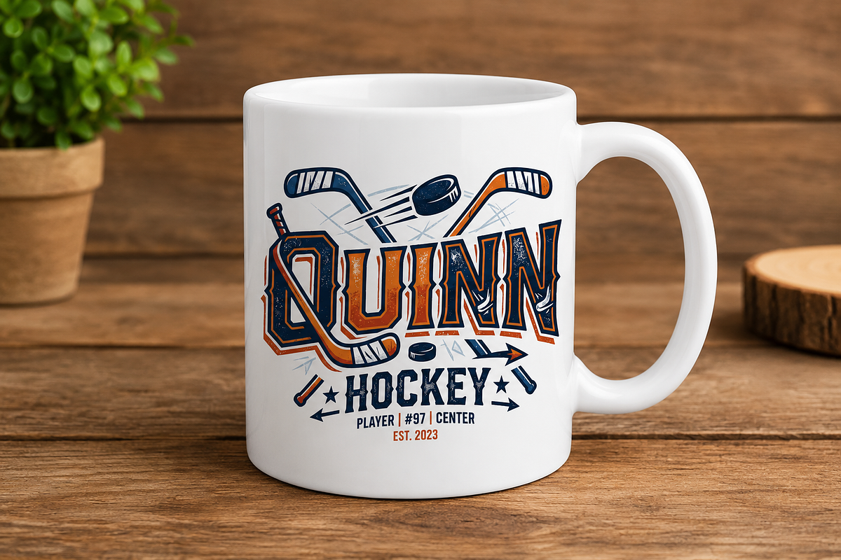Vintage Hockey Player Logo SVG, an Object Graphic by Artivon (Photo 1 of 3)
