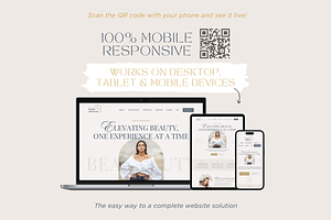 Beauty Website Template Canva Boho