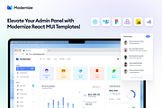 Modernize React MUI Admin Dashboard, a React Template by AdminMart (Thumbnail 1 of 15)
