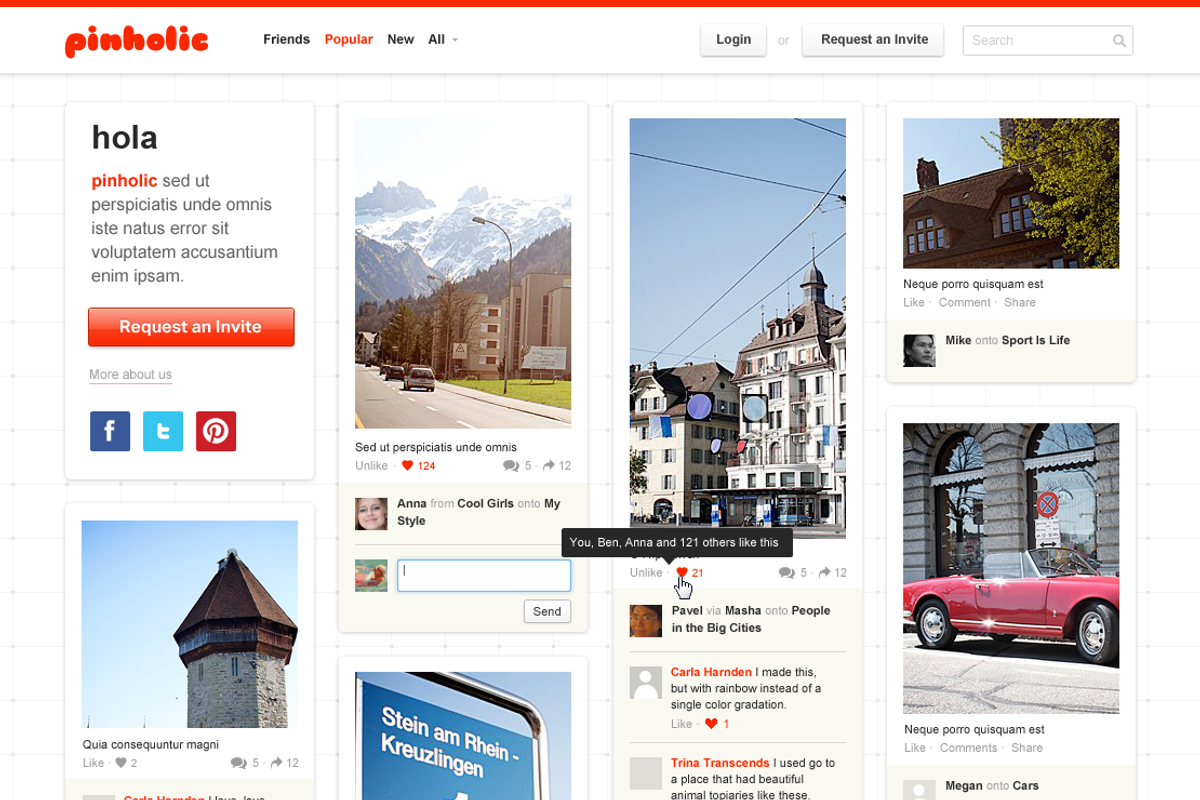 -60% Pinholic, a Websites & App Template by UI Store (Photo 2 of 6)