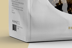 Paper Bag With Window Poster Mockup