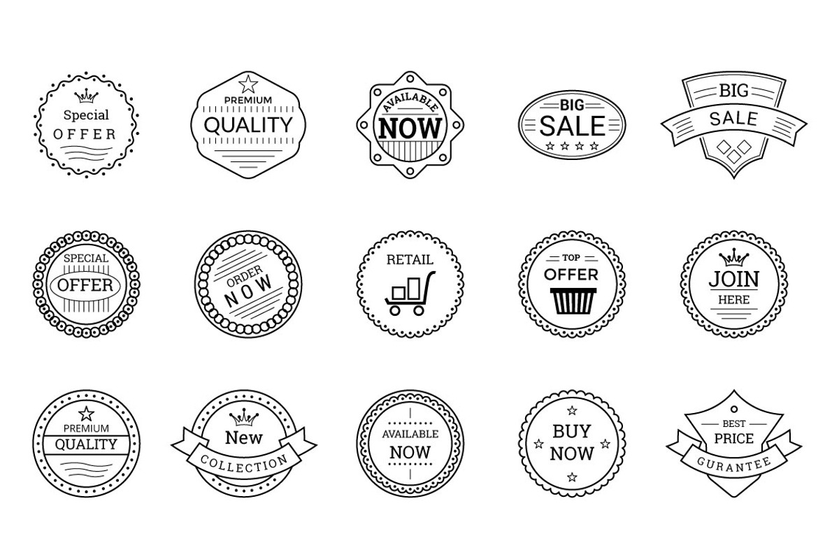 80 Sale, Discount, Offer Badges preview 4
