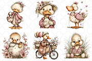Whimsical Easter Duck Clipart, an Illustration by Black Bird Studio (Thumbnail 5 of 6)