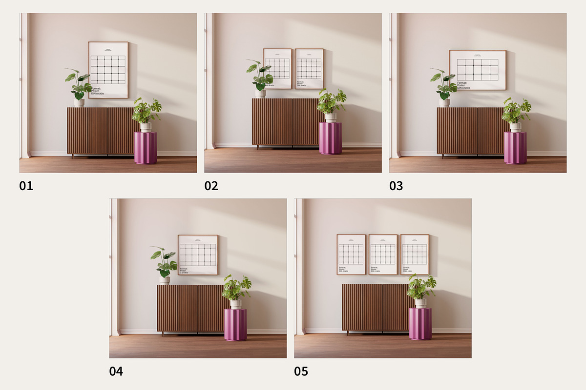 Frame Mockup Set LIZ, a Household Mockup by Bonumo (Photo 2 of 11)