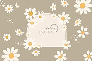 Boho Daisies watercolor Clipart, an Illustration by Sunflower Day Love (Thumbnail 1 of 5)